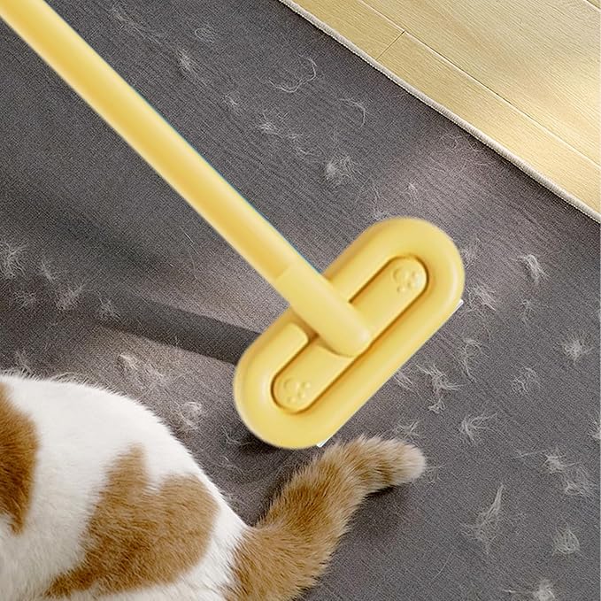 Removal Broom, 17.91 Inches Reusable Ergonomic Brush with Extended Handle for Shedding Control, Pet Hair Cleaner with Sturdy Design and Easy Use, Cleaning Tool for Sofa Rug Vehicle Indoor Laundry
