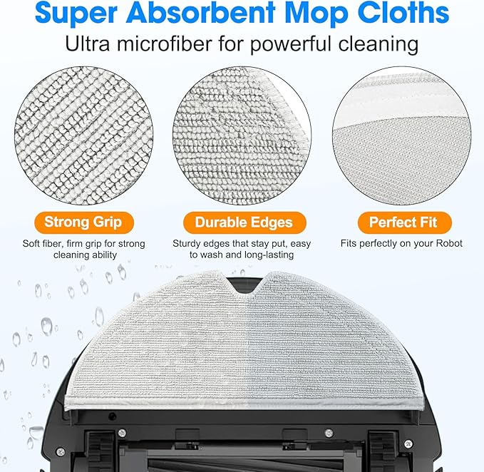 DrRobor Q5 Max+ Replacement Accessories Kit 23PCS Compatible with Roborock Q8 Max+/Q5 Pro+/Q5 Max+/Q5 DuoRoller+ Includes Dual Main Brush, HEPA Filters, Mop Pads, Side Brushes, Cleaning Tools