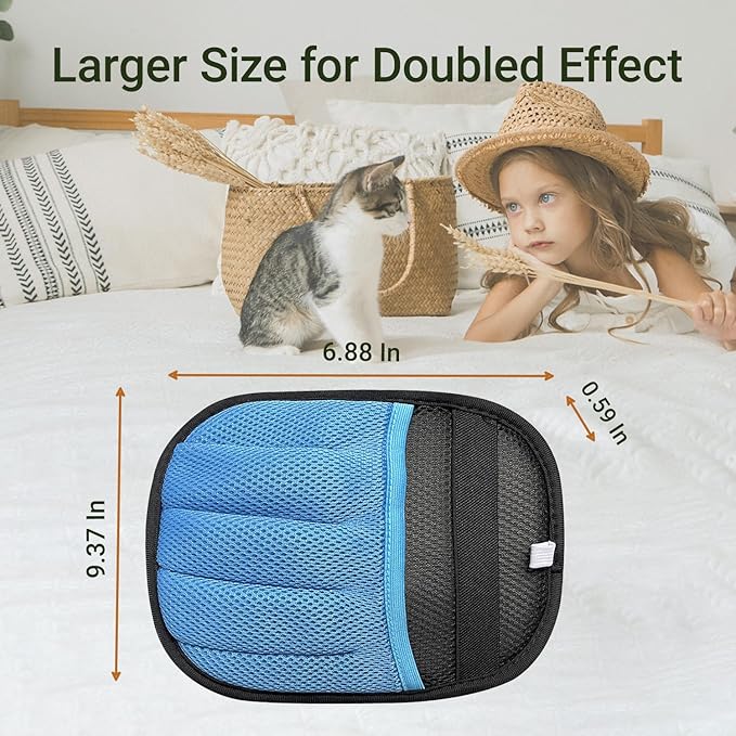 Pet Hair Remover Glove for Furniture - Reusable 5-Finger Dog and Cat Fur Removal Mitt with One-Swipe Peel Technology - Professional Sofa, Carpet & Car Detailer - Effective on Velvet, Bedding & Rugs