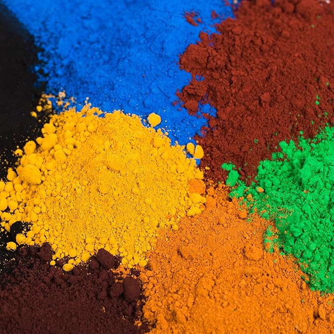 GOODTAKE Concrete Pigment, Blue Iron Oxide Pigment Powder, Concrete Cement Dye Coloring Powder for Brick, Tile, Clay, Lime, Mortar, Grout, Plaster, Paint (Blue, 20 oz)