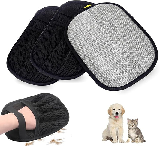 Yehenarn Pet Hair Remover Glove, 3PCS Upgraded 5-Finger Electrostatic Pet Hair Removal Gloves, Pet Hair Removal Tool for Laundry, Furniture, Clothes, Couch, Bed, Carpet, Car Seat