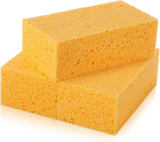 Mimorou 3 Pcs Large Sponge Bulk 7.9 x 3.9 x 2.4 Inch Grouting Car Washing Sponge for Thick Cleaning and Dish Washing