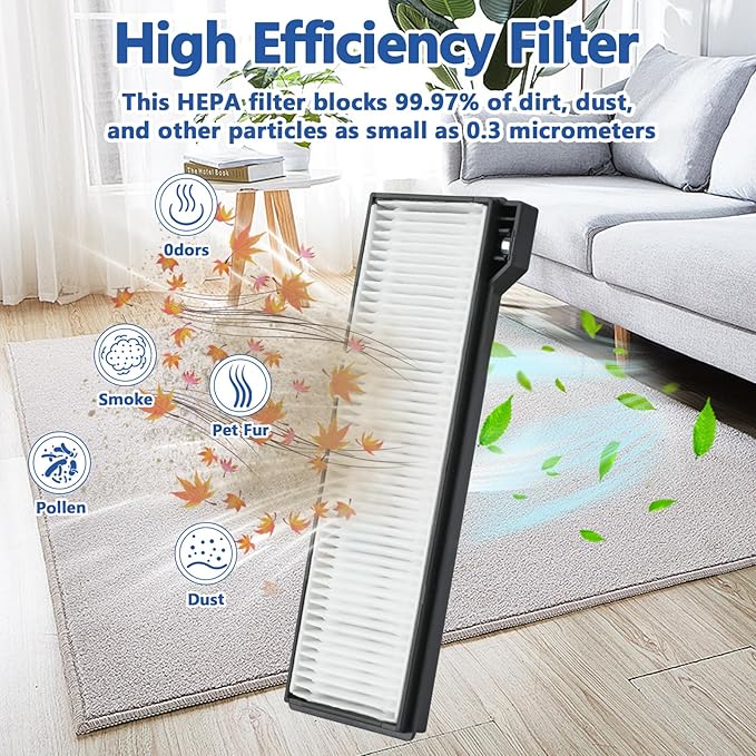 23 Pack X10 Pro Omni Replacement Parts for Eufy X10 Pro Omni Robot Vacuum Cleaner Accessories, 1 Main Brush, 4 Hepa Filters, 4 Side Brushes, 6 Mop Pads, 6 Dust Bags, 1 Screwdriver 1 Cleaning Brush