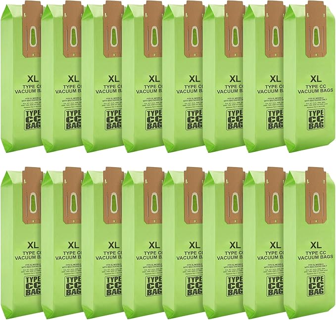 16 Packs Vacuum Bags for Oreck Type CC, Compatible with All Oreck XL Upright Vacuum Cleaner - Replaces Part # CCPK8DW