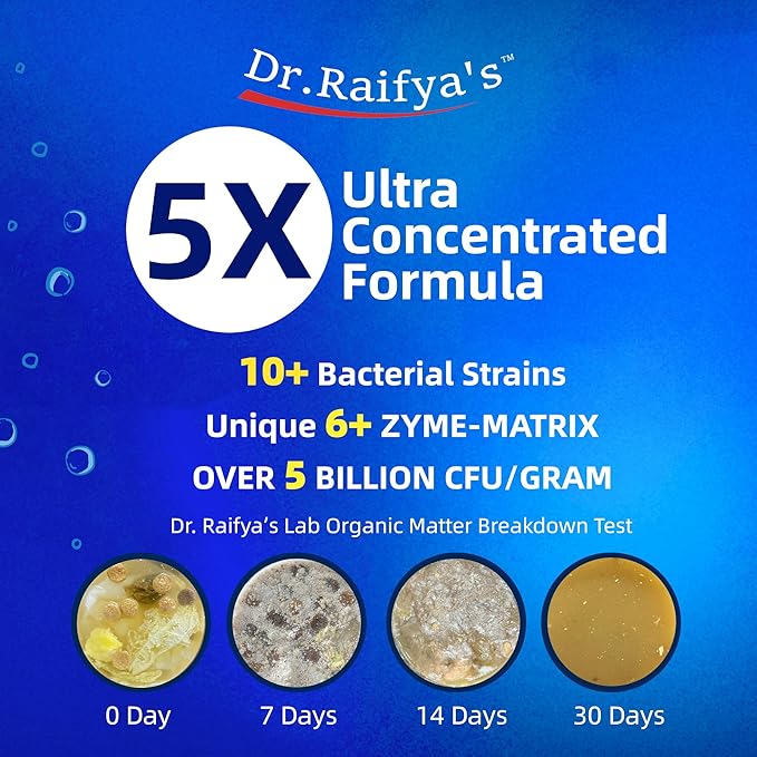 Dr.Raifya's Septic Tank Treatment Pods - 24 Pcs for 2-Year Supply | Beneficial Bacteria & Enzymes Formula Ultra Concentrated for Clog Prevention & Odor Elimination | Suitable for All Septic Systems