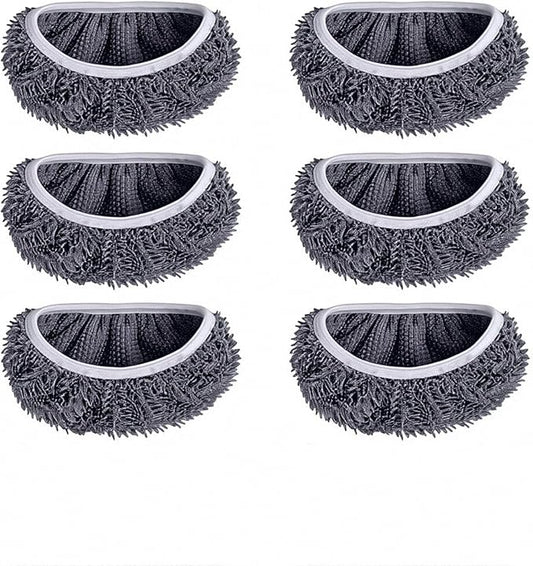 Sakerplus Chenille Mop Refill Pads for Home Use– Replacement Mop Heads for Floor Cleaning,Fits Most Standard Mops, for Hardwood Tile Laminate Floors (Gray 6PCS)