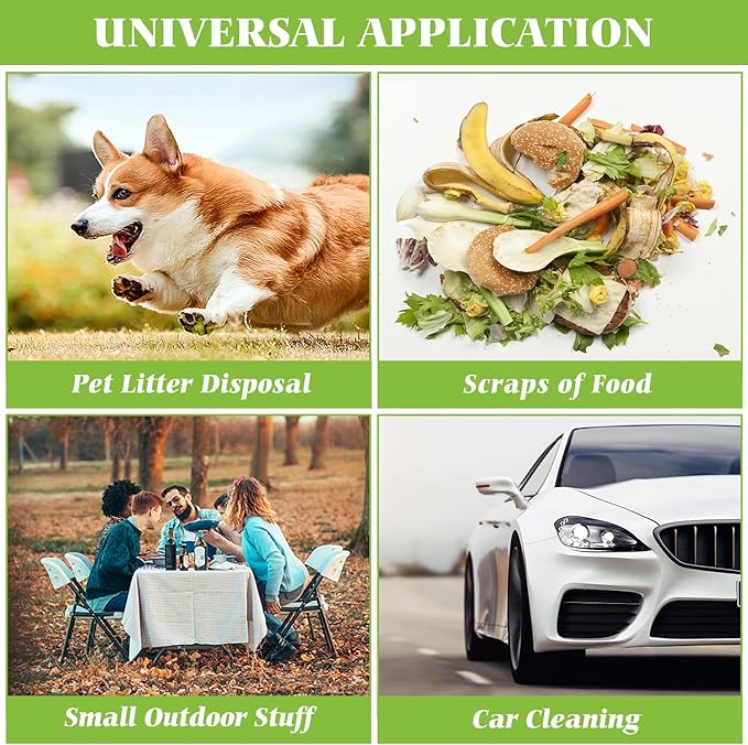 4 Gallon 220 Counts Strong Trash Bags Garbage Bags, Bathroom Trash Can Bin Liners, Small Plastic Bags for home office kitchen, fit 12-15 Liter, 3,3.5,4.5 Gal, Clear