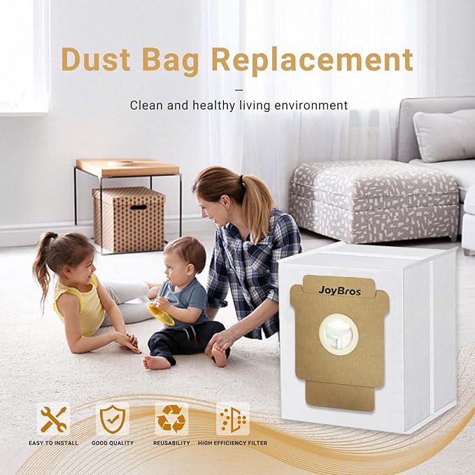Replacement Dust Bags for iRobot Roomba All Series 104 2in1 105 106 Vac,Plus 405, 505 Combo, Essential 2 Q052, Max 705 Vac Disposable Vacuum Bag Accessories Parts 12-Pack