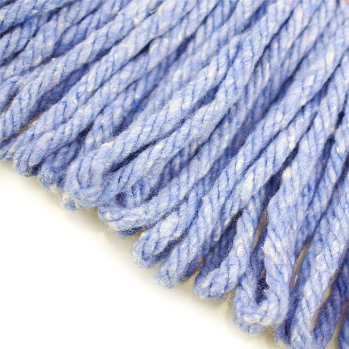 Mop Head Replacement Commercial Heavy Duty String Blue Wet Mop Heads for 3 Typs Commercial Mop Handle(2,Large)