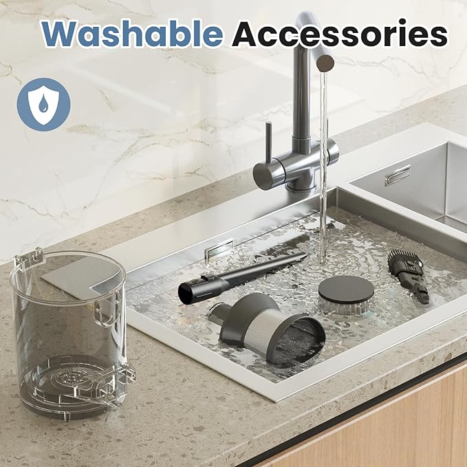 DUMOS Cordless Vacuum Cleaner, Lightweight Stick Vacuum Cleaners for Home, Powerful Suction & LED Lights Rechargeable Battery for Carpets, Pet Hair, Hardwood Floors