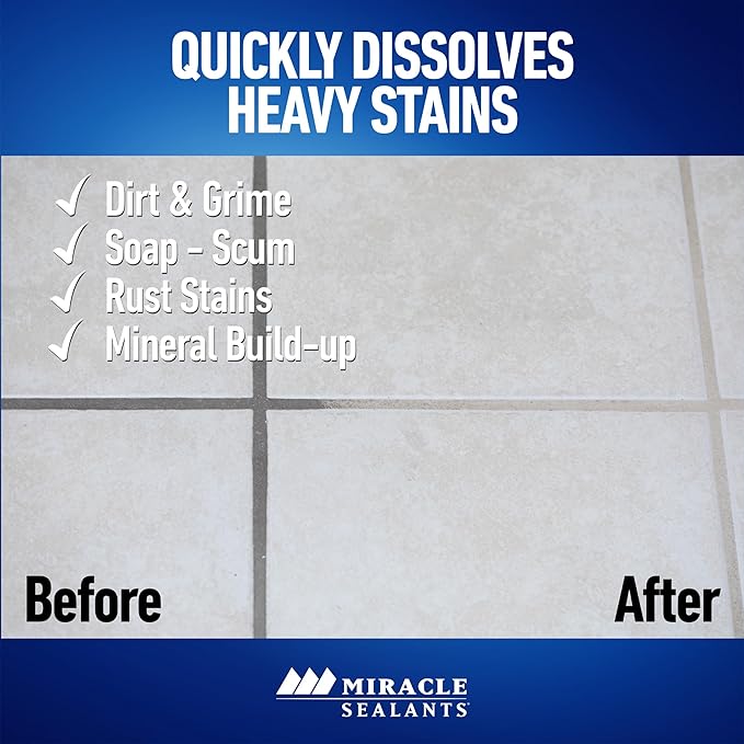 Miracle Sealants Industrial Strength Grout Cleaner and Brightener, Quart