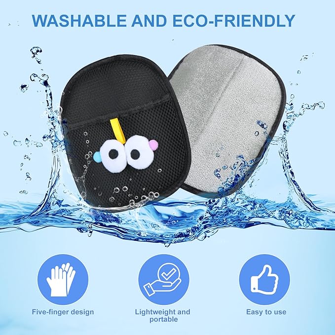 ZQJKLE Pet Hair Removal Glove for Cats & Dogs 2PCS, Reusable and Washable Pet Hair Remover Tool for Clothing, Couch, Carpet, Car Seat