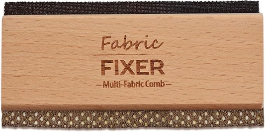 Multi-Fabric Sweater Comb with Natural Cedar Wood Handle (Double Edge Design) Manual Fabric Defuzzer Wool Lint Shaver Comb Scraper for Clothing Pills, Furniture, Sheets and Fabrics