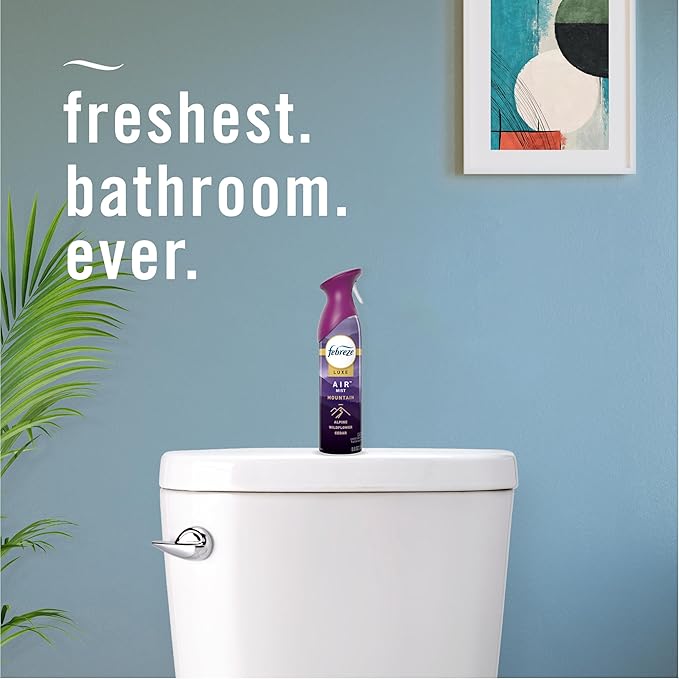 Febreze Air Mist Air Freshener Spray, Odor-Fighting Room Spray, Air Fresheners for Home and Bathroom and Kitchen, Aerosol Can, Mountain Scent, 8.8oz, 3 Count