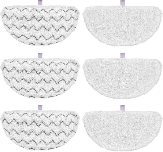 6 Pack 1940 for Bissell Steam Mop Pads for Bissell PowerFresh Steam Mop 1806 1544 1440 2075A 2685A 1940W 19404 Series, Model 19402 19408 1940a 1940f 1940q 1940t B0006 B0017, Part #5938#203-2633