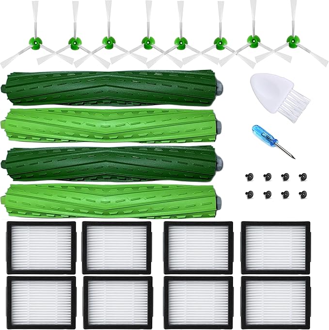 Replacement Parts for iRobot Roomba evo combo i7 i7+ i3 i3+ i4 i4+ i6 i6+ i8 i8+ i1 i2 i5 j5 j7 j8 plus e5 e6, Compatible with E/i/j Series Accessories Kits 20 Pack