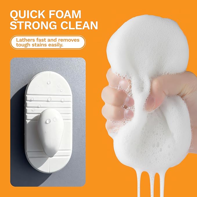 Flexible Handle Design – Our Bendable Brush with 6 sponges and 1 Handle reaches deep pots, Corners, and Curved Areas with Ease, Giving Better Cleaning Control Than Ordinary Kitchen sponges.