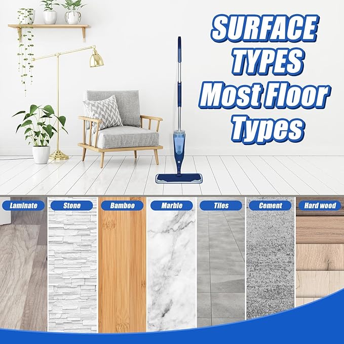 40 Pieces Microfiber Cleaning Pads Compatible with Bona Mop Reusable 18 Inch Replacement Cleaning Pads Washable Refills Replacement Heads for Floor Cleaning