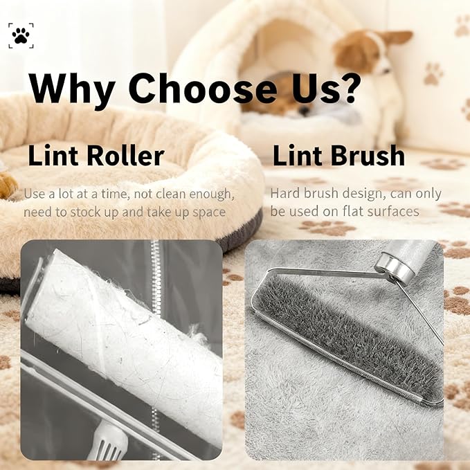 Pet Hair Remover Glove for Dogs & Cats, Reusable Washable Static-Cling Fur Removal Glove for Couch, Clothes, Bedding, Carpet & Car Seat