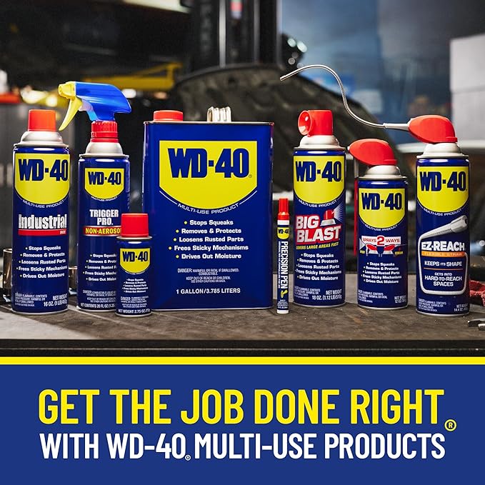 WD-40 Original Formula, Multi-Use Product with Smart Straw Sprays 2 Ways,12 OZ [6-Pack]