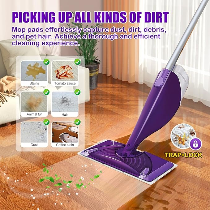 80 Count WetJet Pads Refill Compatible with Swiffer WetJet Spray Mop, Wet Jet Mopping Pads for All Purpose Multi Surface Hardwood Floor Cleaning, 4 Layers Thickened and Super Absorbent.