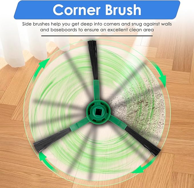 (10 Pack) Plus 405 Combo Replacement Parts for iRobot Plus 505 Combo robot/Plus 405 Combo Robot Vacuum, 1 Roller Brush, 3 Dust Bags, 2 Mop Pads, 2 Side Brushes, 2 HEPA Filters