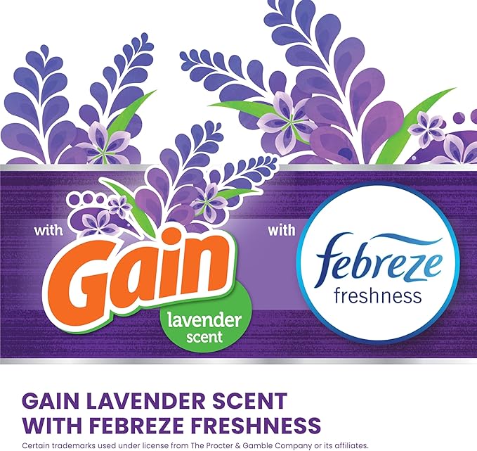 Glad ForceFlex Tall Kitchen Trash Bags, 13 Gallon, Gain Lavender, 80 Count (Package May Vary)