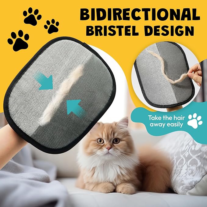 USAYEGH Pet Hair Remover Gloves for Dogs & Cats – 2-Piece Fur Removal Set