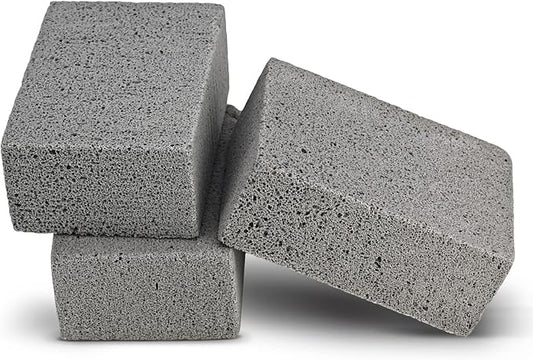 Maryton Grill Stone Cleaning Brick - Griddle Grills Cleaning Kit Block Pumice Stone for Removing Stains BBQ Grease, 3 Count
