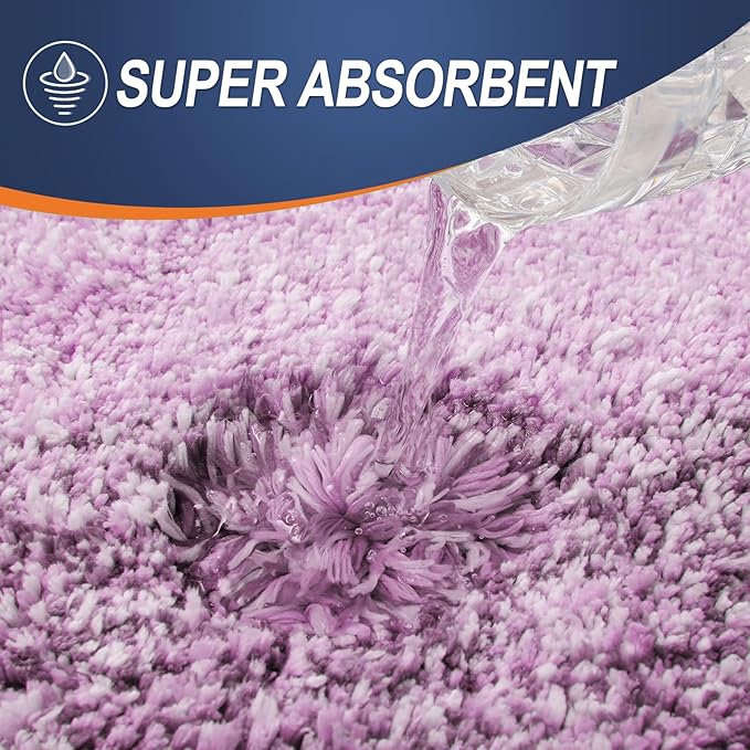 OLANLY Bathroom Runner Rugs 47x20, Extra Soft Absorbent Microfiber Bath Rugs, Rubber Backing, Quick Dry, Washable Bath Mats for Bathroom Floor, Tub and Shower, Home Decor Accessories, Pinkish-Purple