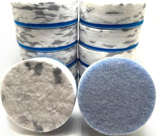 Refill Pack of 12 Drill Powered 3.5” Magic Sponge Erasers Infused with Scouring Nuggets, 10x Durability vs Traditional Erasers, Advanced Cleaning for Bathroom Kitchen Floors, Round 3.5"x1.25" Thick