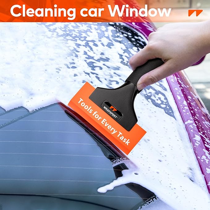 WRAPXPERT Window Tint Tools, Small Squeegee 5 inch for Car Window No Bubble, Rubber Scraper Kit for Window, Mirror,Front Windows Rear Glass, Auto Car Glass Film Installation