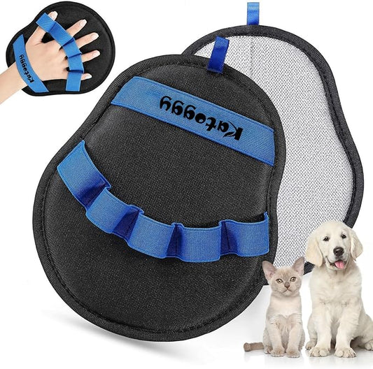 Pet Hair Removal Glove for Dog and Cat, Reusable Pet Hair Remover, Electrostatic Mitt with Ergonomic Five-Finger Design, Effective Hair Removal for Laundry, Furniture, Car Seat and Household Surfaces