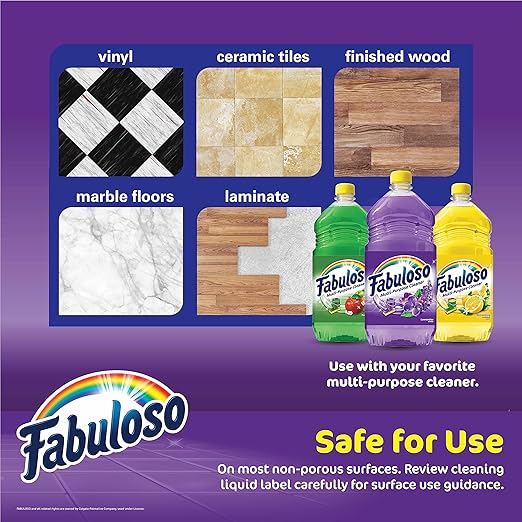 Fabuloso Microfiber Cleaning Mitt, Purple, One Size Fits All - Lint-Free, Scratch-Free Glove for Surfaces and Furniture - Dustless Hand Cloth for Bold & Bright Experience