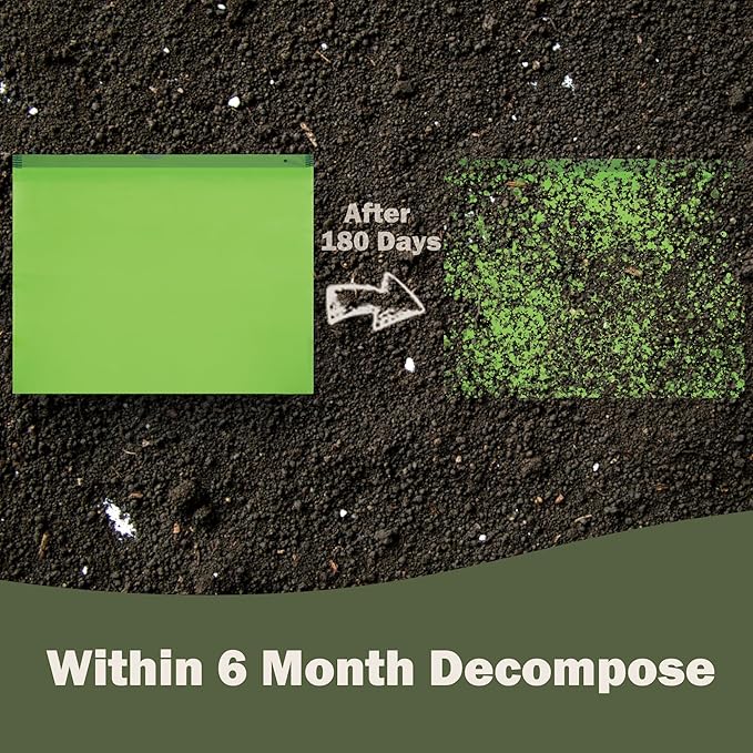 JENCENBIO Compost Bags 5 Gallon with Drawstring Tear Off 20 Liter Extra Thick 0.78 Mils Compostable Food Scrap Waste Bags with US BPI ASTM D6400 and Europe OK Compost Home Certified 60 Counts