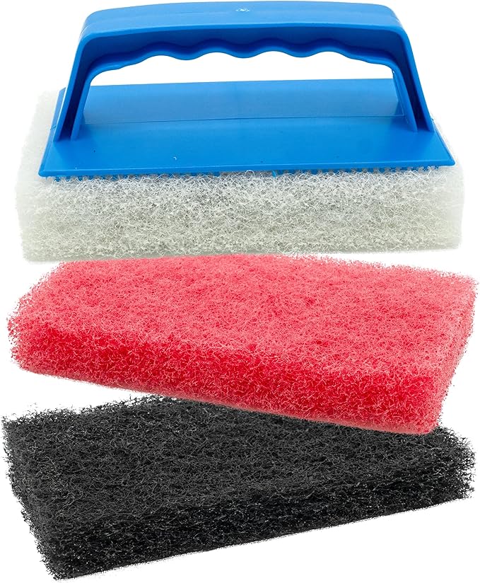 STAR BRITE Scrub Pad with Detachable Handle - Fine, Medium & Coarse; Choose from 3 Different Textures