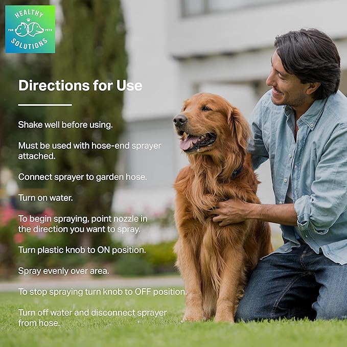 Yard Odor Eliminator for Dogs Plus Citronella - Outdoor Yard Deodorizer for Dog Urine & Poop - 32 fl oz Spray Eliminates Smell from Lawn and Yard - Use on Grass, Patios, Gravel, Concrete & More