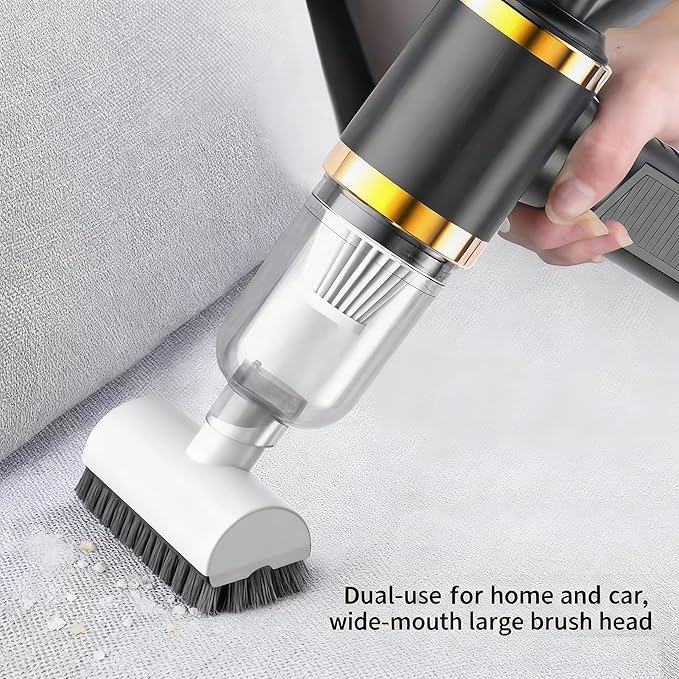 BGGJJ Car Vacuum Portable Cordless,Car Vacuum Cleaner high Power, Home Handheld Vacuum 30Mins with Battery,Orange Portable Vacuum Cordless 5000mAh,15000Pa Strong Suction.(Orange)