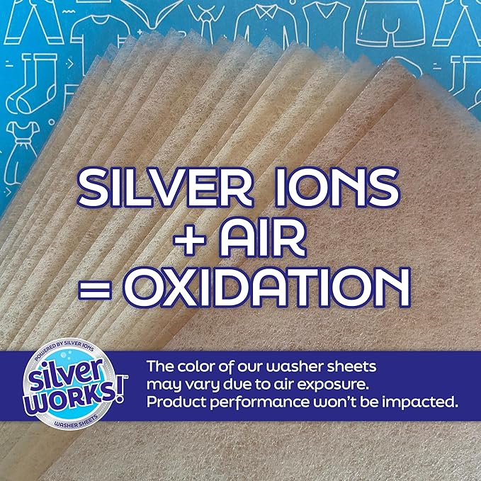 Deodorizer Laundry Odor Eliminator For Clothes - Natural Silver Ion Infused Washer Sheets - Laundry Deodorizer Odor Eliminator - Lasting Laundry Odor Remover Dryer Deodorizer –24 Loads