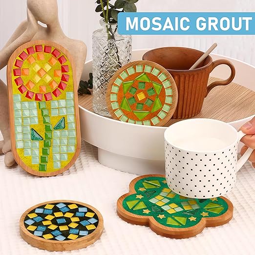 OOTDART Mosaic Crystal Grout, Mosaics Tile Tools, Mosaic Tile Accessories – Essential for Handmade Grouting and Perfect for DIY Craft Projects (Black, 8.8oz)