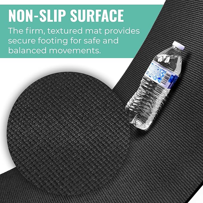 10-Pack Classic Yoga Mat With Carrying Strap, 68" x 24" Non Slip Exercise Mat, 4mm Thick Fitness Mat, Anti-Tear, Bulk Yoga Mats for Home Workout, Gym, School, or Studio