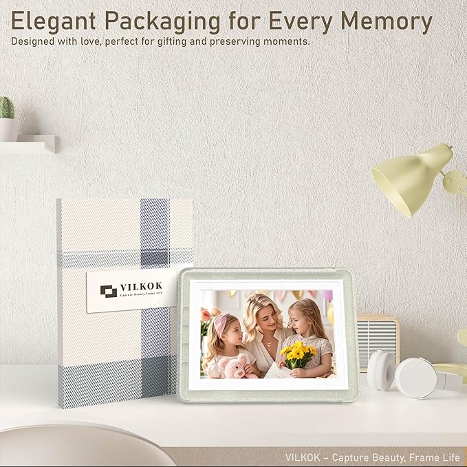 2-Pack 5x7 Picture Frame or 4x6 with Mat – Shatterproof Plastic Picture Frames for Family, Nursery & Playroom, Wall & Tabletop Frame for Home or Office, Safe Lightweight Design, Crystal Lightgray