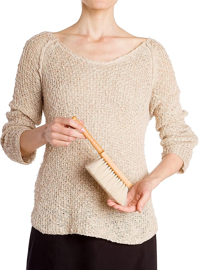 Redecker Goat Hair Dust Brush with Waxed Beechwood Handle, Small, 9-7/8-Inches