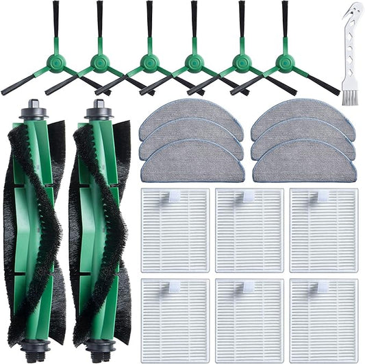 Replacement Parts for iRobot Roomba 104 Combo, 105 Combo, Essential Y0140 Y0112 Y0110 Robot Q0120 Q0110, 21 Pack Quality Accessories for Better Cleaning Performance