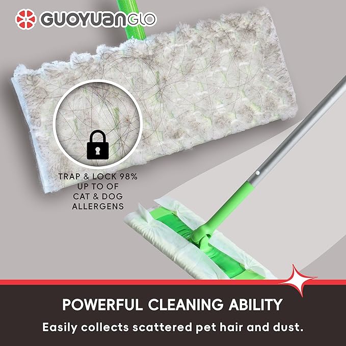 Heavy Duty Pet Dry Sweeping Cloth Refills Multi-Surface Floor Mop Cloths for Cleaning Dust,Dirt and Pet Hair,40 Counts