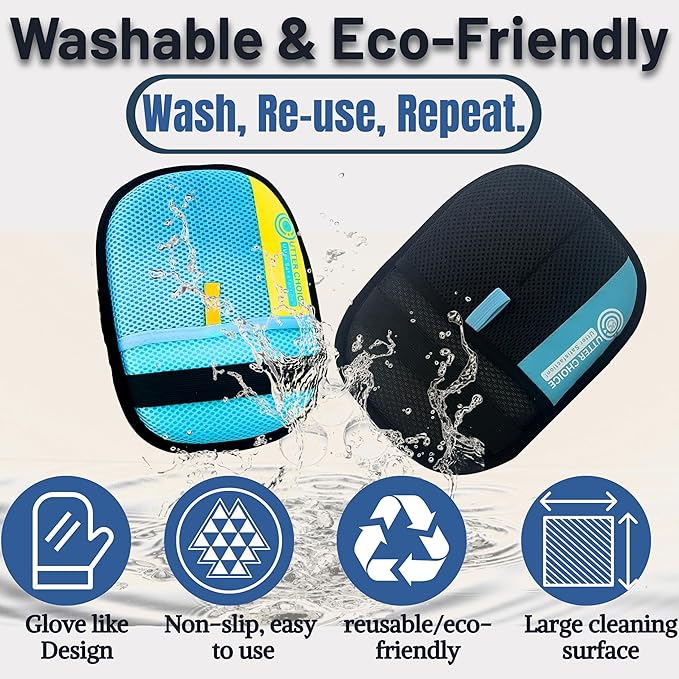 UTTER CHOICE The Magic Brush Pet Hair Removal Glove for Dogs & Cats – Upgraded 2025 Reusable Pet Hair Remover Electrostatic Grooming Mitt | Magic Pet Hair Remover Glove for Clothing, Couch