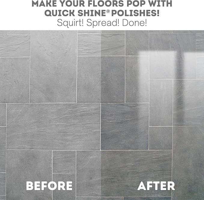 Quick Shine Multi Surface Floor Cleaner & Floor Polish w/Clean Shine Technology 2-27oz Bottles | Use on Hardwood, Laminate, Luxury Vinyl Plank, Tile & Stone | Safer Choice Formulas