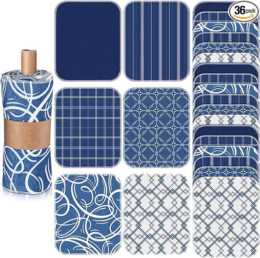 36 Pack Reusable Cleaning Cloths Washable Cotton Kitchen Towels for Home