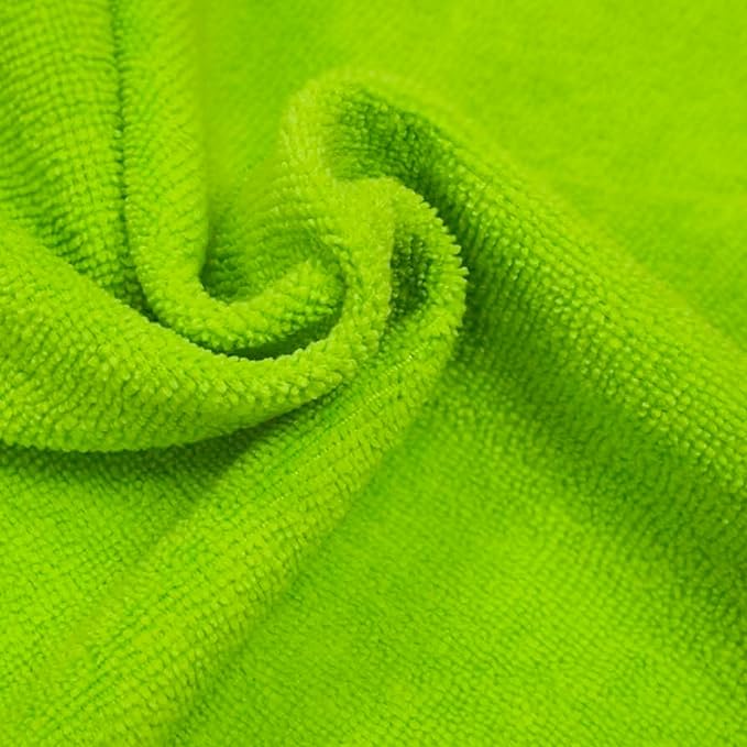 POLYTE Microfiber Cleaning Cloth, 12 x 16 in, Blue, Green, Yellow, 24 Pack
