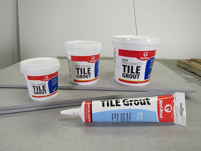 Red Devil 0425 Pre-Mixed Tile Grout Squeeze Tube, 5.5 oz., White